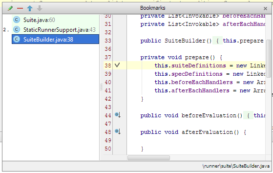 phpstorm bookmarks